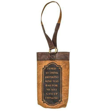 Quit Thinking Wine Bag - The Fox Decor